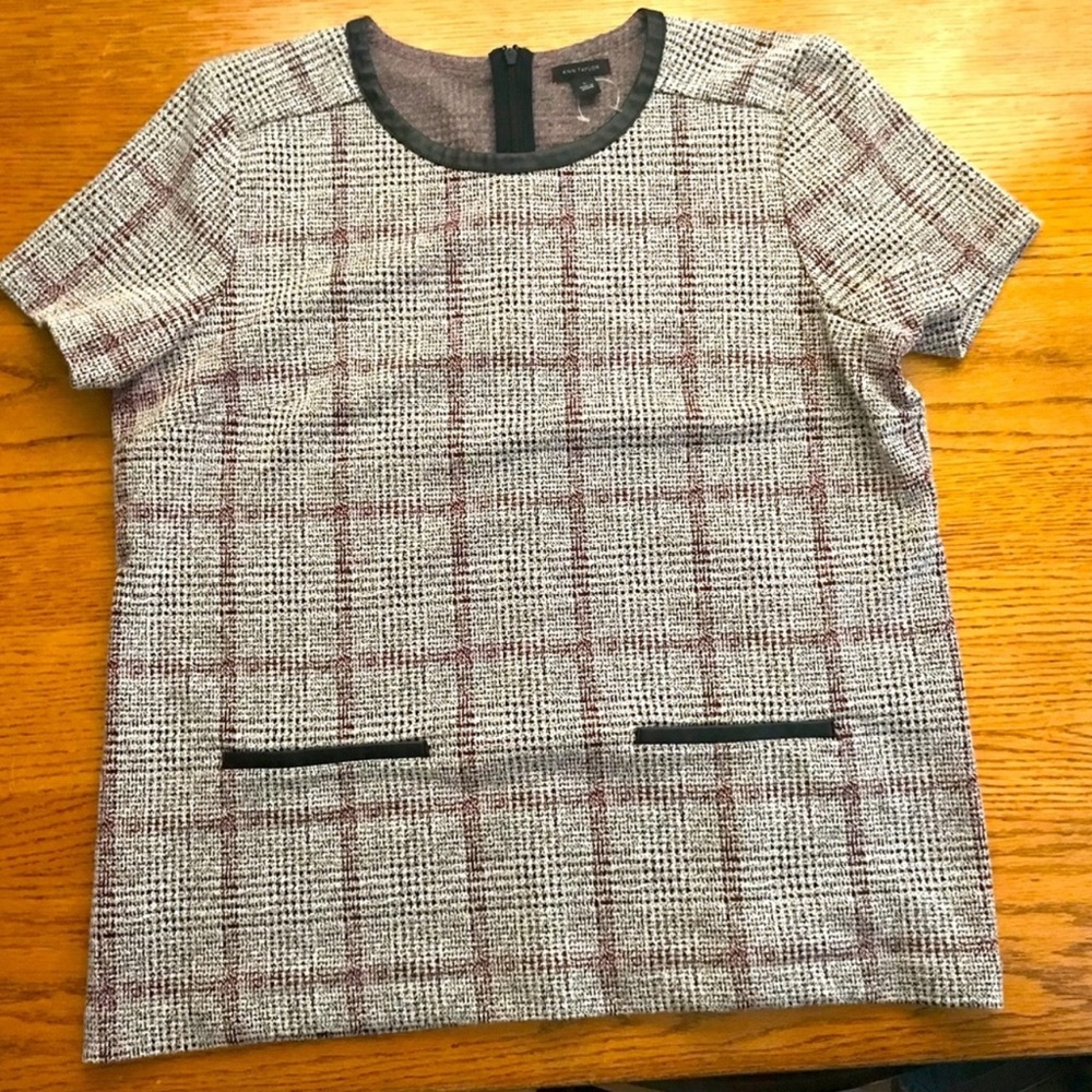 Ann Taylor Plaid Top